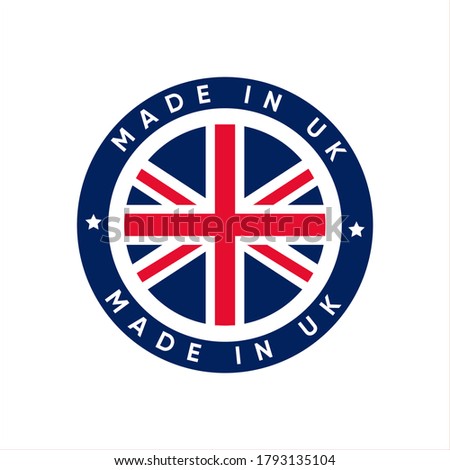 Made In UK stamp sticker vector design Zdjęcia stock © 