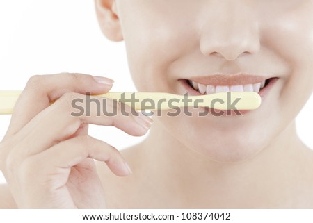 Similar – Image, Stock Photo teeth Human being Feminine