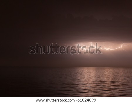 lightning above the sea