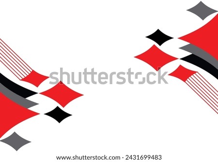 Modern elegant abstract geometric red and black with gray background vector design