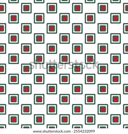 modern green colour and red colour geomatrice round squear pattern