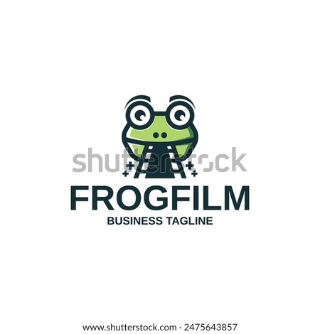 frog film vector logo design