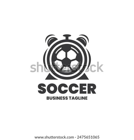 soccer time vector logo design