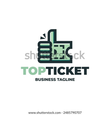 top ticket vector logo design