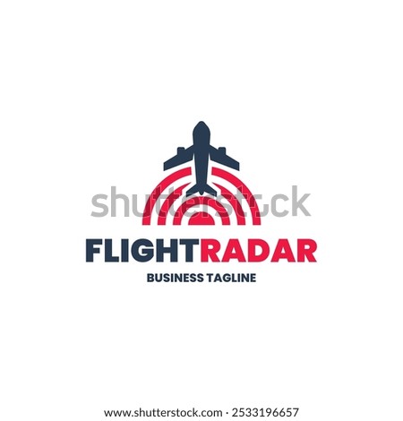 flight radar vector logo design