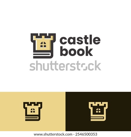 castle book vector logo design