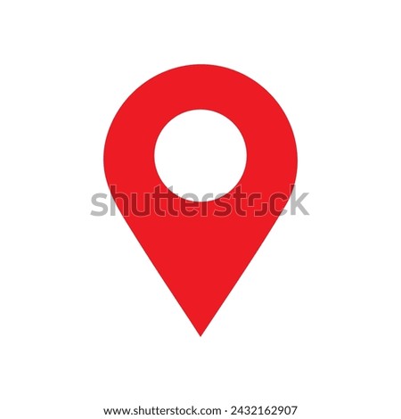 Location vector icon on white background. 

