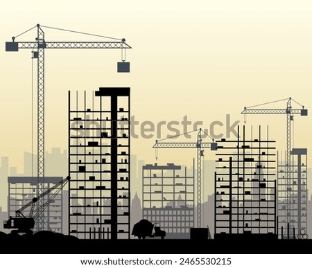 Image, Stock Photo dump Town High-rise