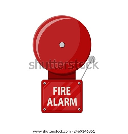 Fire alarm system. Fire equipment. Vector illustration in flat style