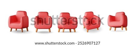 Similar – Image, Stock Photo Red chair on a construction site