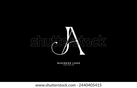 JA, AJ, J, A, Abstract letters Logo Monogram