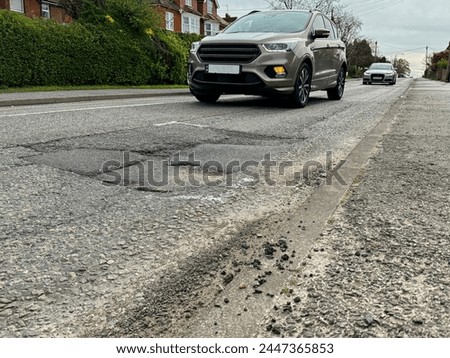 Similar – Image, Stock Photo Patched road Street