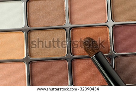 Eyeshadow palette with brush
