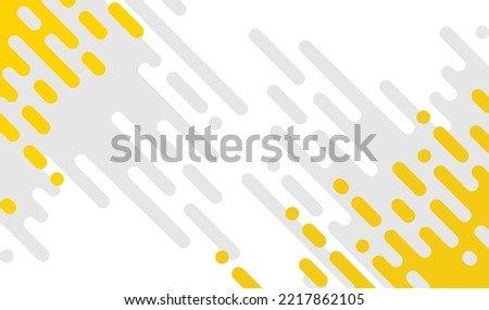 Abstract pattern yellow and gray Rounded Lines Halftone Transition. on white background , vertical rounded stripes. 