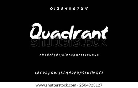 Isolated typeface on a black backdrop. Alphabet texture in graffiti and street art styles. Grunge and an unclean look. Brush lettering in vector format.