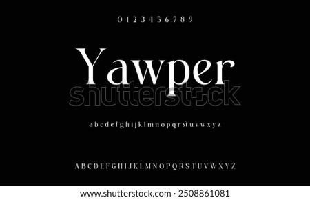 Bold modern font.Serif Font. Typical Italic Capital letters Smaller Urban typographic alphabet fonts for digital, fashion, sports, entertainment, technology, logo design, and vector illustration