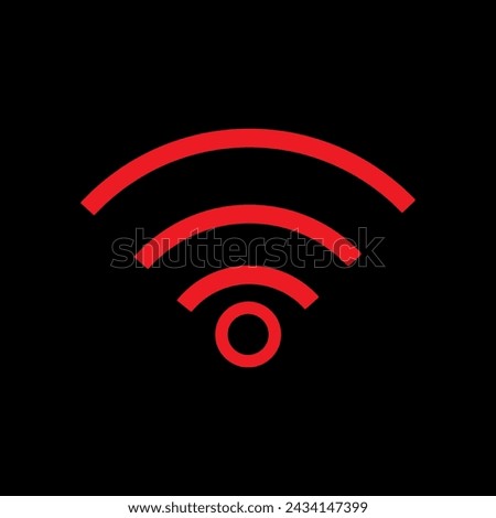 WiFi signal Icon Animation on Black background, symbol logo,signal icon animated on a black background.