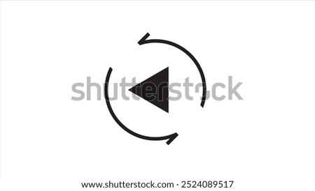 Abstract Button music multimedia icon on white background.