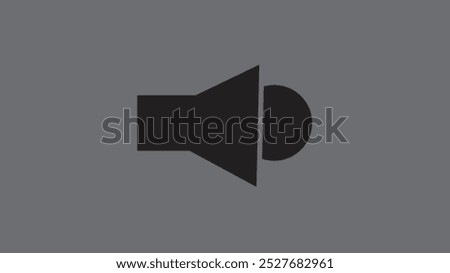 Abstract Vector icon symbol audio volume down for music, simple icon.