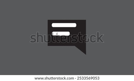 Speech bubble and dialog balloon filled style vector icon, Isolated chat sign.