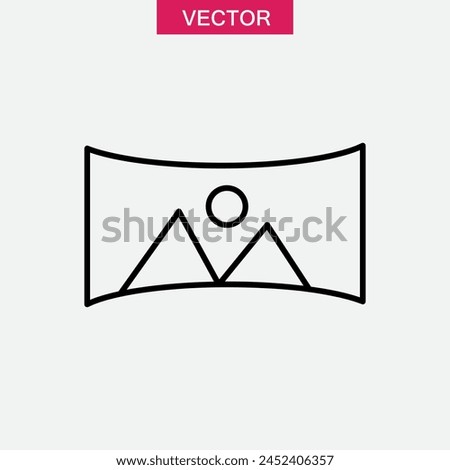 Panorama view mode outline icon. vector flat trendy style illustration on white background..eps