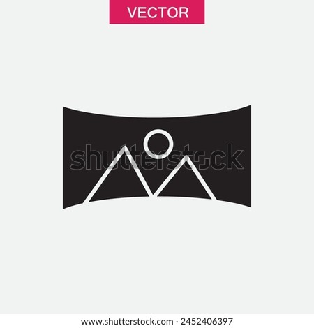 Panorama view mode vector simple flat trendy style illustration on white background..eps