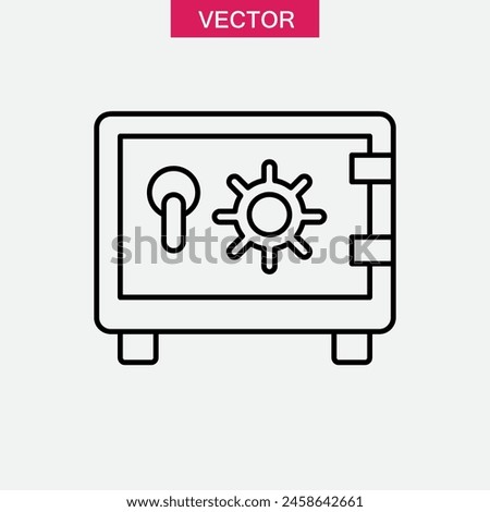 Strongbox line icon,Bank safe icon. Bank line icon for web and app..eps