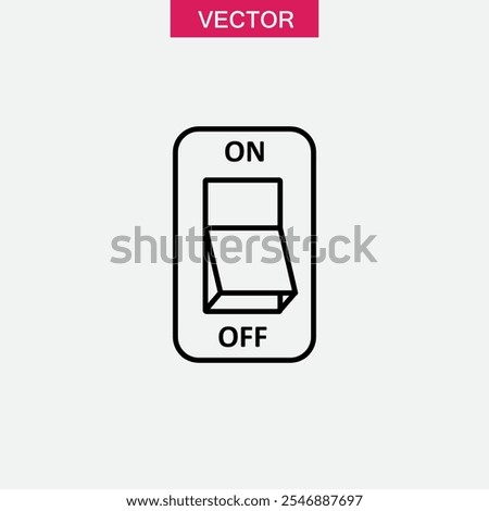 Electric switch line icon. vector Toggle switch or Power off linear illustration for web and app..eps