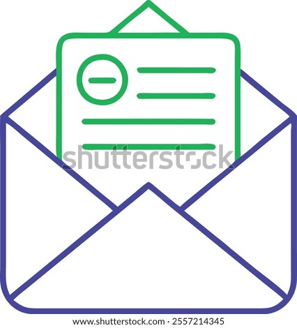 Email-icon style message symbol vector and modern illustration