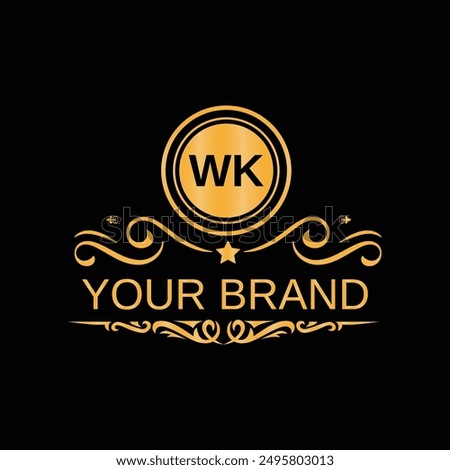 Letter WK logo design template vector for corporate business