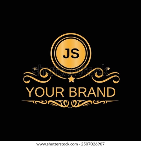 JS Letter Logo Design with Square shape design