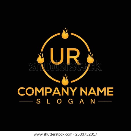 Abstract letter UR logo design template for company