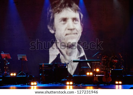 MOSCOW - JAN 23: Stage at Taganka Theater during Award ceremony of Prize named after Vladimir Vysotsky Own Track, Jan 23, 2012, Moscow, Russia. Prize is awarded each year since 1998.