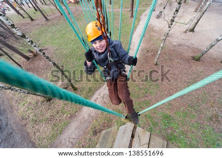 Little climber finished passage ropes course