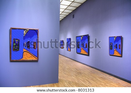 art gallery 4. All pictures on wall just filtered whole this photo