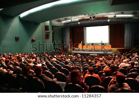 presentation in auditorium