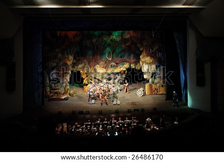 MOSCOW - JANUARY 3: Theatrical performance \