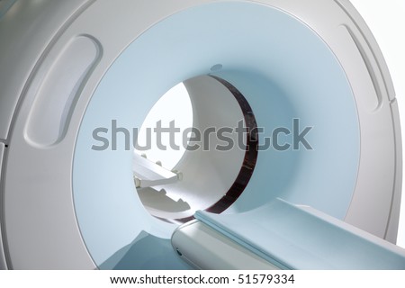 Complete CAT Scan System in a Hospital Environment. Magnetic resonance imaging scan. Isolated.