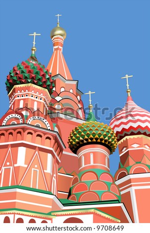 st. basil cathedral moscow vector