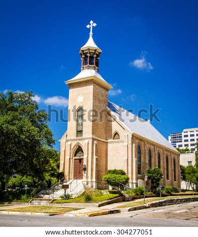 Gethsemane Lutheran Church, a historic Lutheran church in downtown Austin, Texas.