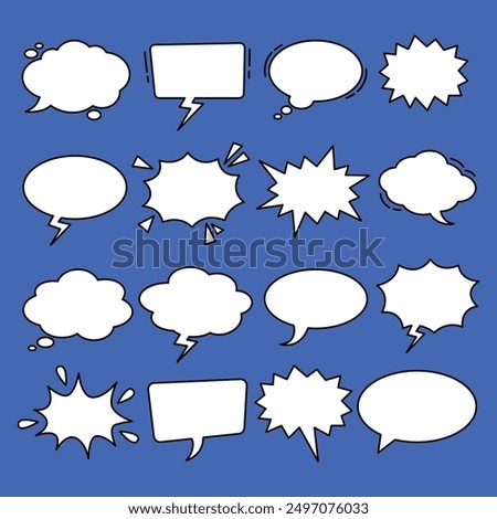 Hand drawn sketch elements speech bubble