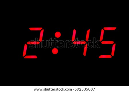 Digital clock closeup displaying 2:45 | EZ Canvas