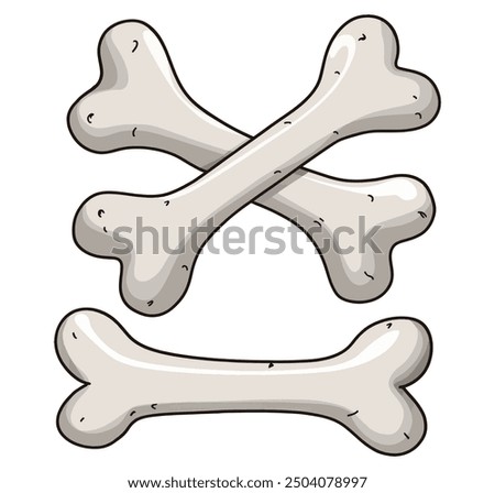 Cute broken bone illustration, depicting a fractured bone with a splint, representing a dog's injury. Perfect for T-shirt designs and other uses related to pet safety and health awareness.