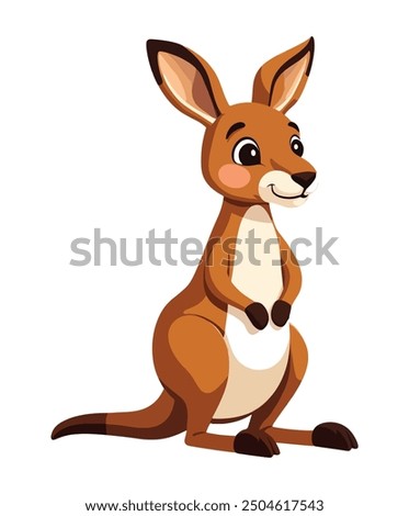 Similar – Image, Stock Photo Cute little kangaroo standing in countryside in sunlight