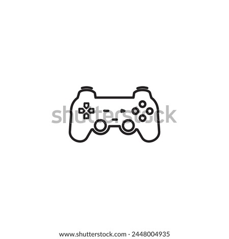 Ps 2 Controller icon line art design gaming
