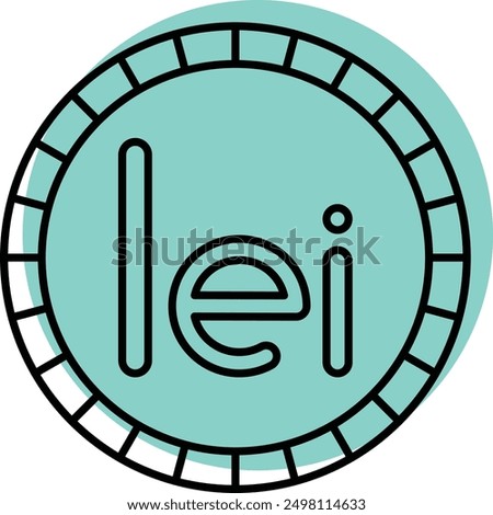 Leu Currency Icon for Romanian Financial and Economic Transactions