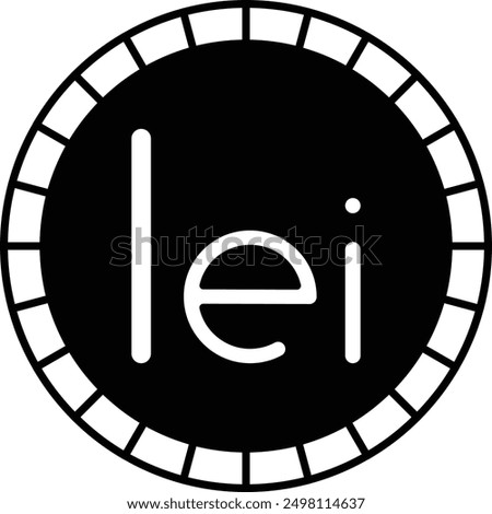 Leu Currency Icon for Romanian Financial and Economic Transactions