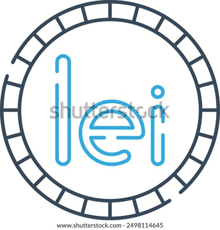 Leu Currency Icon for Romanian Financial and Economic Transactions