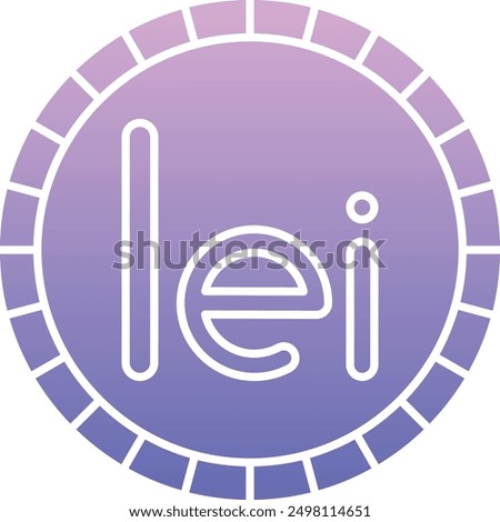 Leu Currency Icon for Romanian Financial and Economic Transactions