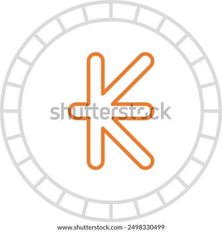 Kip Currency Icon for Lao Financial and Economic Transactions